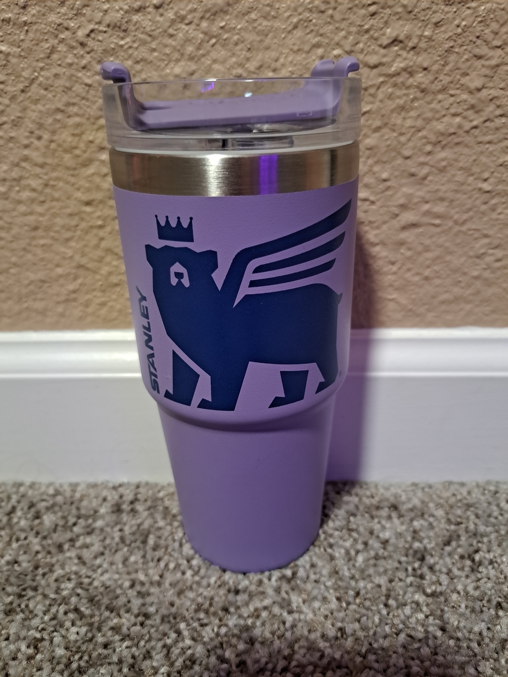 Stanley Lavender Insulated Travel Tumbler with Winged Bear Graphic 14oz